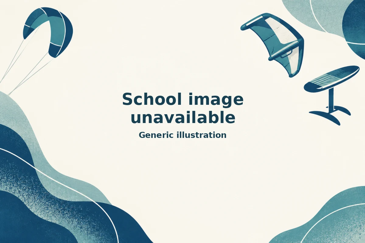 School image unavailable — generic kite, wing and foil illustration