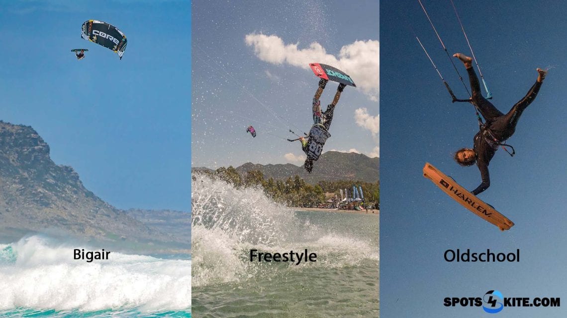Disciplines of kitesurfing - Bigair, Freestyle, Oldschool Disciplines of kitesurfing - Bigair, Freestyle, Oldschool