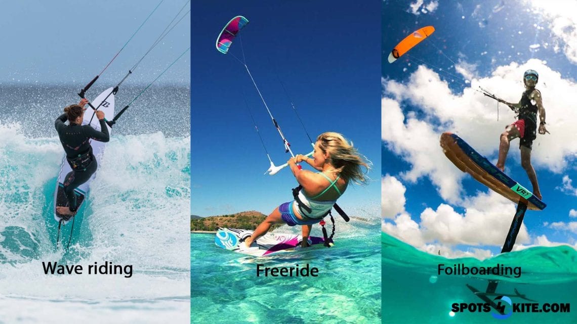 Disciplines of kitesurfing - Freeride, Wave riding, Foilboarding Disciplines of kitesurfing - Freeride, Wave riding, Foilboarding